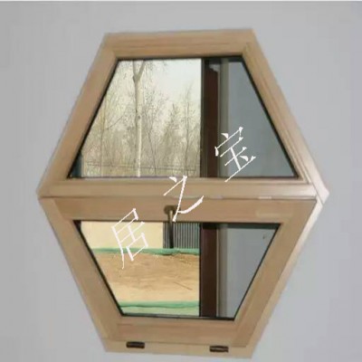 Solid wood abnormity window
